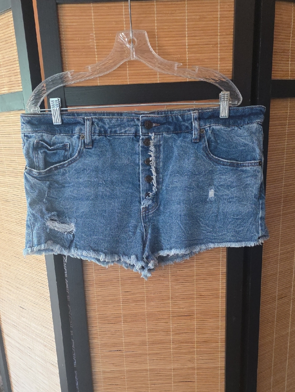 wild fable Blue Distressed Denim Cutoff Shorts